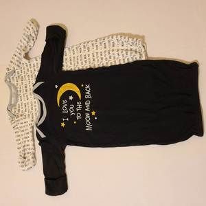 2pc HUDSON BABY 'I LOVE YOU TO THE MOON AND BACK" SLEEP SACKS - 0-6M